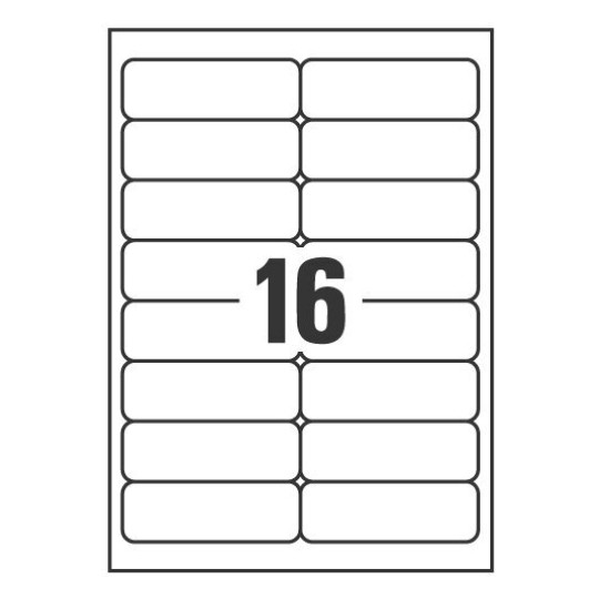 Etiquetas adhesivas en papel blanco J8162-25 99.1 x 33.9 mm