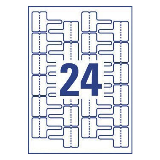 Etiquetas en poliéster blanco para cables L7950-20 60 x 40 mm