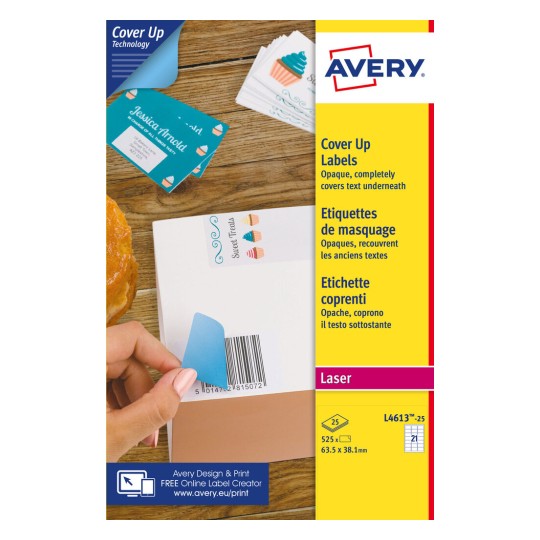 Etiquetas adhesivas en papel cubriente BlockOUT™ L4613-25
