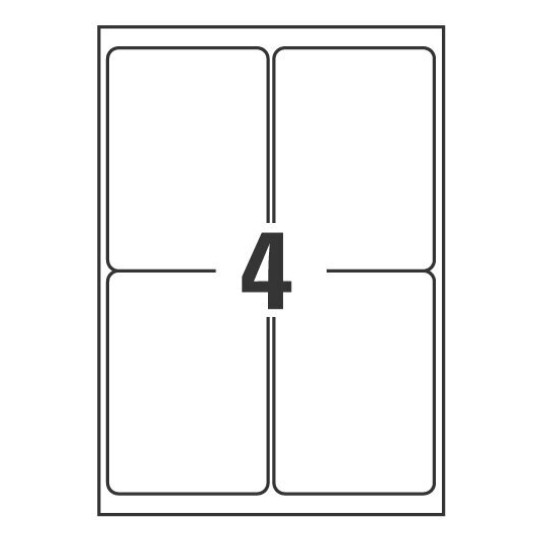 Etiquetas adhesivas en papel blanco J8169-25 99.1 x 139 mm