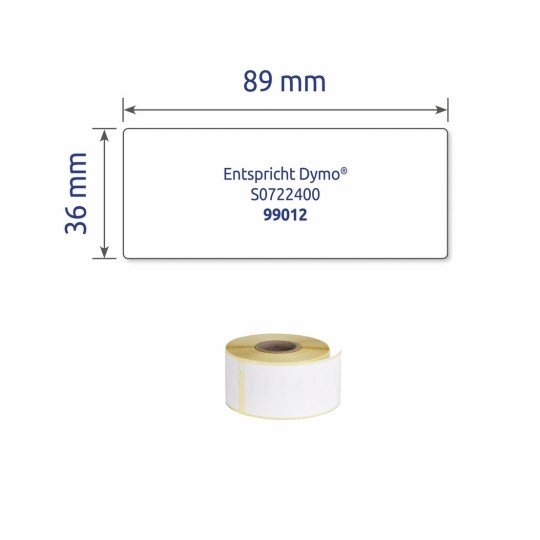 Etiquetas para sobres y paquetes en rollo AS0722400 36 x 89 mm