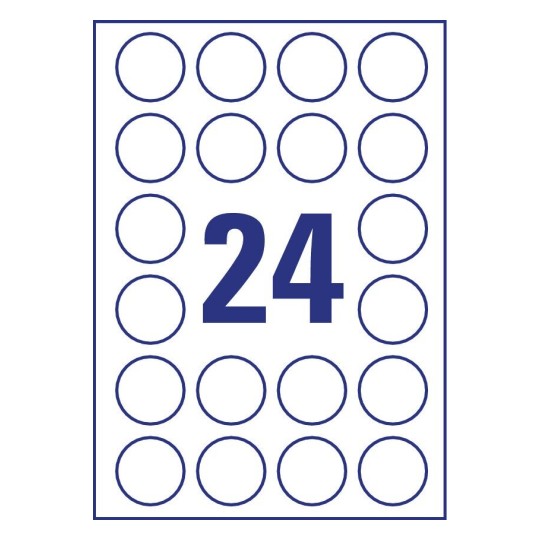 Etiquetas adhesivas trasparentes brillantes L7780-25 Ø 40 mm