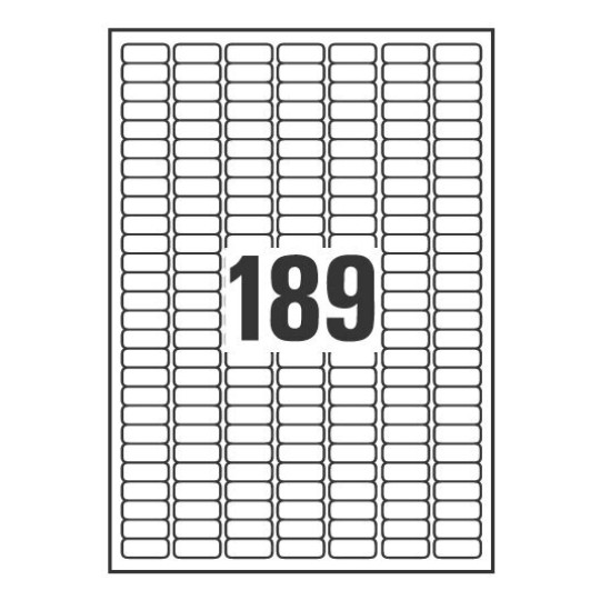 Etiquetas en poliéster plata L6008-20 25.4 x 10 mm
