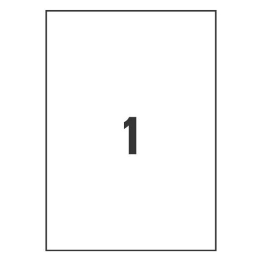 Etiquetas adhesivas trasparentes mate J8567-25 210 x 297 mm