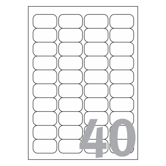 Etiquetas adhesivas blancas L7654-100 45.7 x 25.4 mm