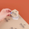 Hoja de etiquetas hexagonales personalizadas en papel kraft