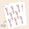 Hojas de etiquetas personalizadas en forma de sello