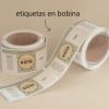 Dos rollos de etiquetas personalizadas para botellas de cerveza