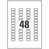 Etiquetas adhesivas trasparentes brillantes L7553-25 22 x 12.7 mm