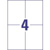 Etiquetas en poliéster blanco permanente L4719-20 105 x 148 mm