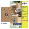 Etiquetas adhesivas en papel kraft L7106-20 Contenido: 240 Etiquetas / 20 Hoja