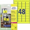 Etiquetas en poliéster amarillo L6103-20 Contenido: 960 Etiquetas / 20 Hoja