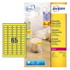 Etiquetas fluorescentes removibles L7651Y-25 Contenido: 1625 Etiquetas / 25 Hoja