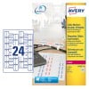 Etiquetas en poliéster blanco para cables L7950-20 Contenido: 480 Etiquetas / 20 Hoja