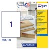 Etiquetas adhesivas trasparentes mate J8567-25 Contenido: 25 Etiquetas / 25 Hoja