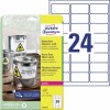 Etiquetas en poliéster blanco permanente L4773-8 Contenido: 192 Etiquetas / 8 Hoja