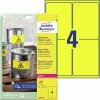 Etiquetas en poliéster amarillo L6127-20 Contenido: 80 Etiquetas / 20 Hoja