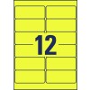 Etiquetas en poliéster amarillo L6107-20 99.1 x 42.3 mm