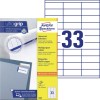 Etiquetas blancas multiuso 3421 Contenido: 3300 Etiquetas / 100 Hojas