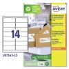 Etiquetas blancas recicladas LR7163-15 Contenido: 210 Etiquetas / 15 Página