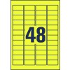 Etiquetas en poliéster amarillo L6103-20 45.7 x 21.2 mm
