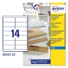 Etiquetas adhesivas trasparentes mate J8563-25 Contenido: 350 Etiquetas / 25 Hoja