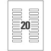 Etiquetas adhesivas trasparentes brillantes L7552-25 55 x 12.7 mm