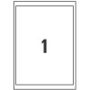 Etiquetas adhesivas en papel blanco J8167-25 199.6 x 289.1 mm