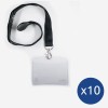 En la imagen hay un collar con una funda transparente para identificar. Se muestra un total de 10 unidades.