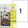 Etiquetas en poliéster blanco permanente J4775-10 Contenido: 20 Etiquetas / 10 Hoja