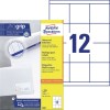 Etiquetas blancas multiuso 3661 Contenido: 1200 Etiquetas / 100 Hojas