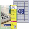Etiquetas en poliéster plata L6009-100 Contenido: 4800 Etiquetas / 100 Hoja