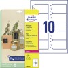 Etiquetas colgantes resistentes T3002-10 Contenido: 100 Tarjetas / 10 Hojas