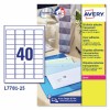 Etiquetas adhesivas trasparentes brillantes L7781-25 Contenido: 1000 Etiquetas / 25 Hoja