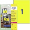 Etiquetas en poliéster amarillo L6111-20 Contenido: 20 Etiquetas / 20 Hoja