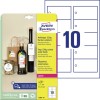 Etiquetas colgantes imprimibles de cartón T2001-10 Contenido: 100 Tarjetas / 10 Hojas