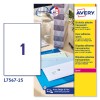 Etiquetas adhesivas trasparentes brillantes L7567-25 Contenido: 25 Etiquetas / 25 Hoja