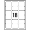 Etiquetas adhesivas en papel blanco J8161-25 63.5 x 46.6 mm