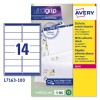 Etiquetas adhesivas blancas Ultragrip L7163-100 Contenido: 1400 Etiquetas / 100 Hoja